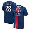 Officiële Voetbalshirt Paris Saint-Germain Carlos Soler 28 Thuis 2024-25 - Heren